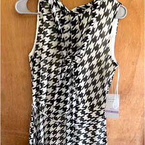 Maison Tara Sleeveless Zip Back Calf Length Tie Front Tie Waist Sz 6
